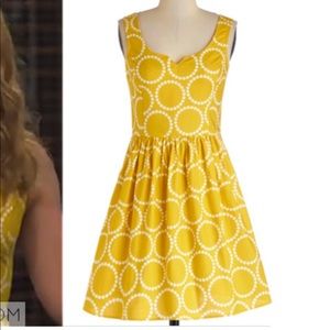 ModCloth Air of Adorable Dress in Dotted Gold - 3x